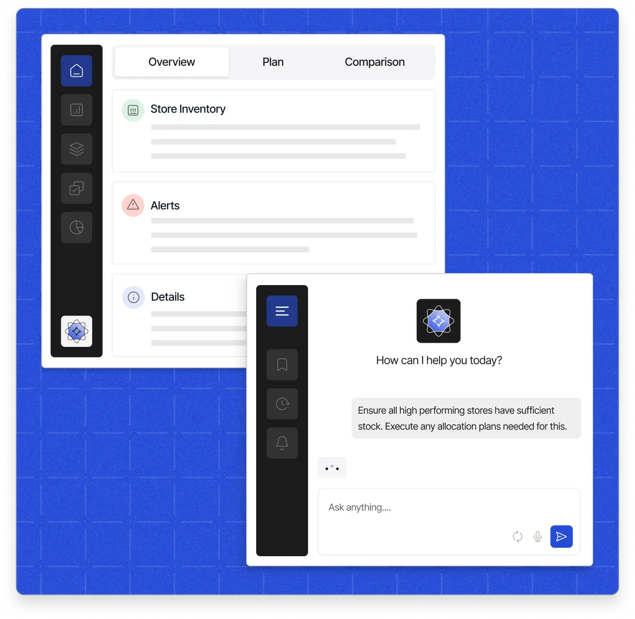 Agentic AI platform dashboard illustration