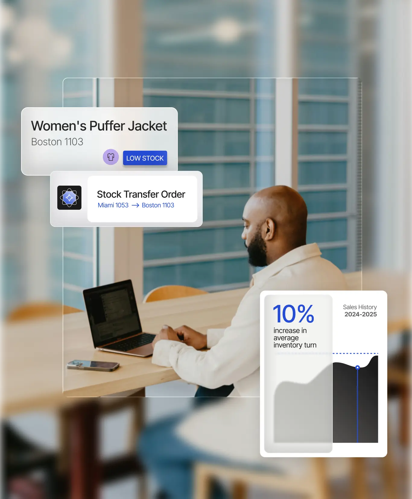 Businessman using Agentic AI platform on laptop