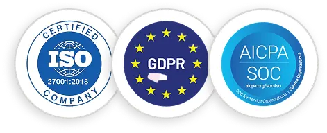 ISO, GDPR, and AICPA SOC certifications